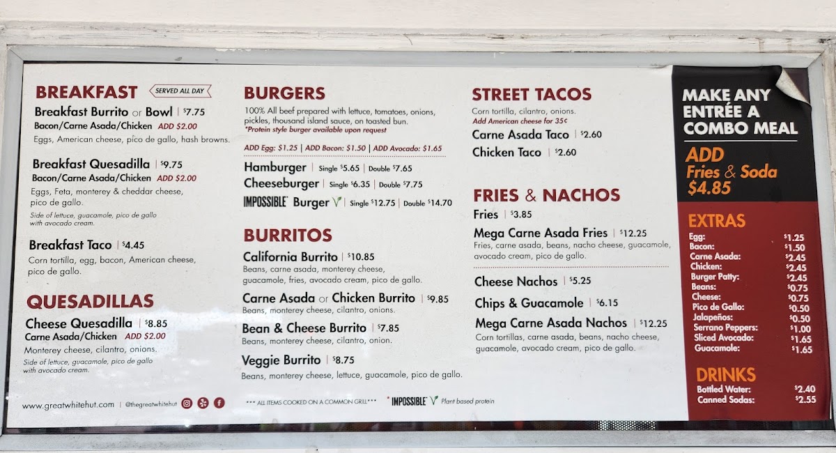 The Great White Hut Menu - Image 2